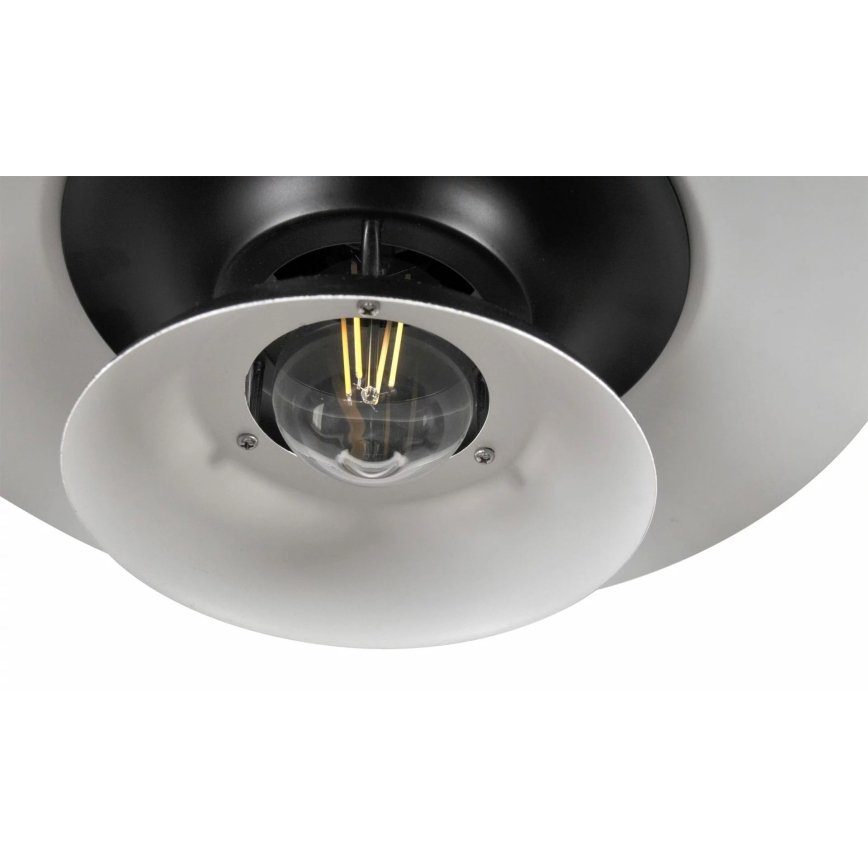 Lampadario a sospensione con filo BERIT 1xE27/20W/230V nero