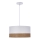 Lampadario a sospensione con filo BIANCO 1xE27/40W/230V bianco/marrone
