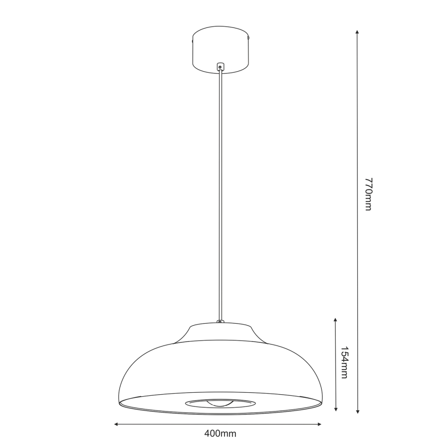 Lampadario a sospensione con filo BILBAO 1xE27/15W/230V beige