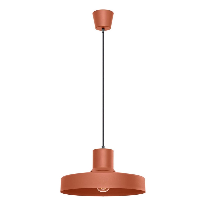 Lampadario a sospensione con filo BILO 1xE27/15W/230V diametro 35 cm arancione