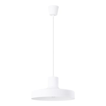 Lampadario a sospensione con filo BILO 1xE27/15W/230V diametro 35 cm bianco