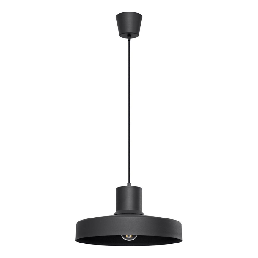 Lampadario a sospensione con filo BILO 1xE27/15W/230V diametro 35 cm nero