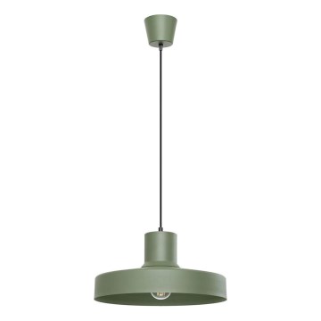 Lampadario a sospensione con filo BILO 1xE27/15W/230V diametro 35 cm verde