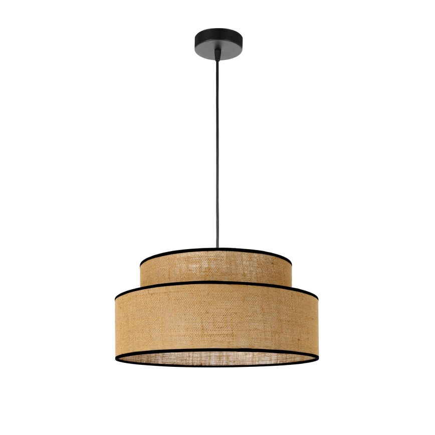 Lampadario a sospensione con filo BOHO 1xE27/60W/230V beige