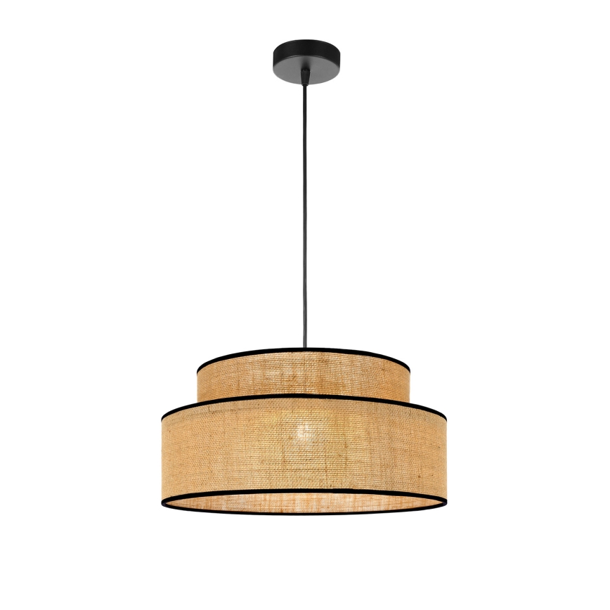 Lampadario a sospensione con filo BOHO 1xE27/60W/230V beige