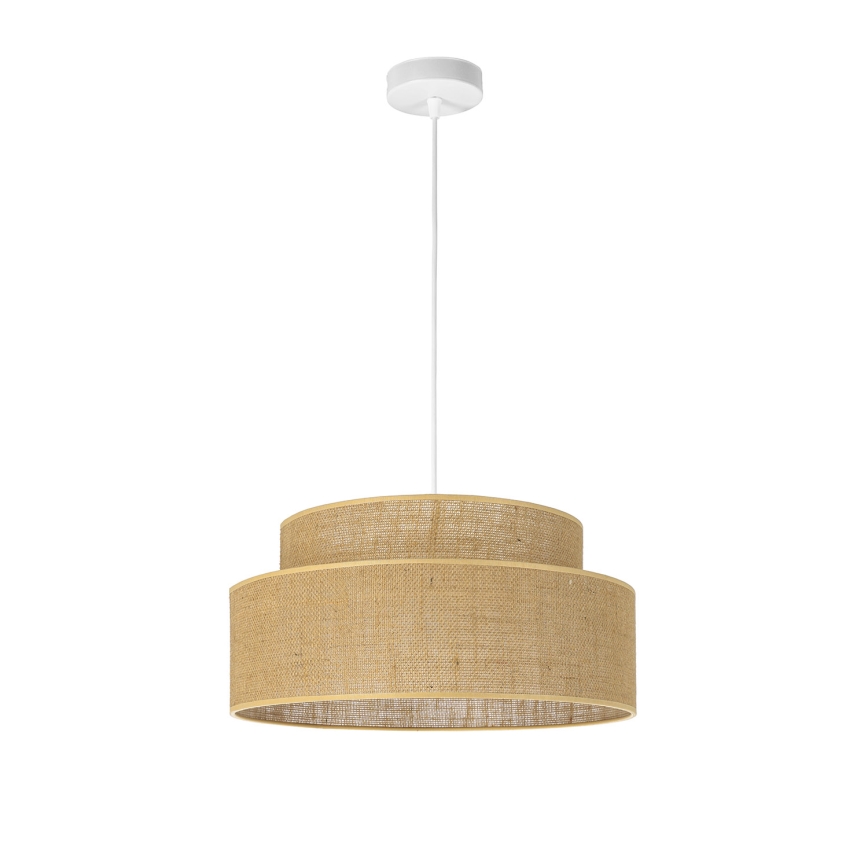 Lampadario a sospensione con filo BOHO 1xE27/60W/230V beige