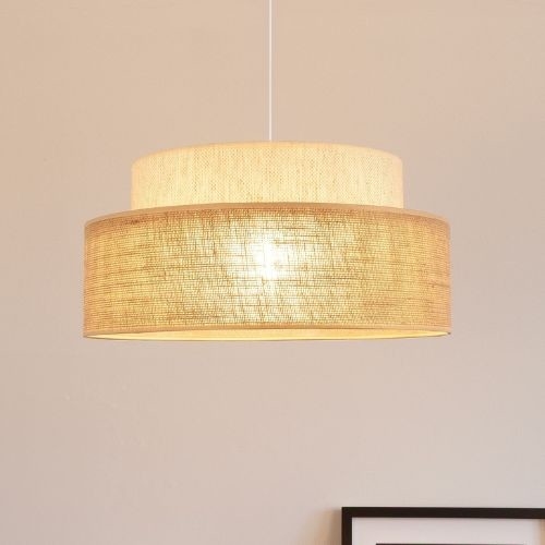 Lampadario a sospensione con filo BOHO 1xE27/60W/230V bianco/beige