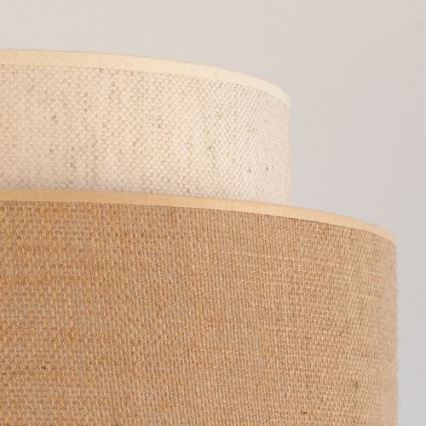 Lampadario a sospensione con filo BOHO 1xE27/60W/230V bianco/beige
