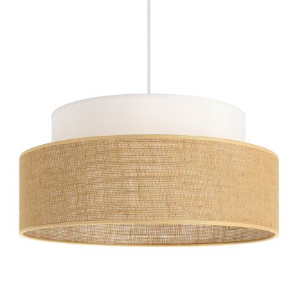 Lampadario a sospensione con filo BOHO 1xE27/60W/230V bianco/beige