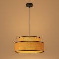 Lampadario a sospensione con filo BOHO 1xE27/60W/230V diametro 40 cm beige