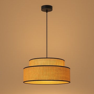 Lampadario a sospensione con filo BOHO 1xE27/60W/230V diametro 40 cm beige