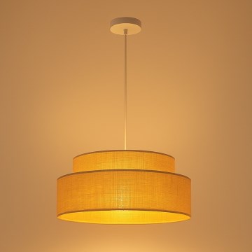 Lampadario a sospensione con filo BOHO 1xE27/60W/230V diametro 40 cm beige