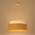 Lampadario a sospensione con filo BOHO 1xE27/60W/230V diametro 40 cm color crema/beige