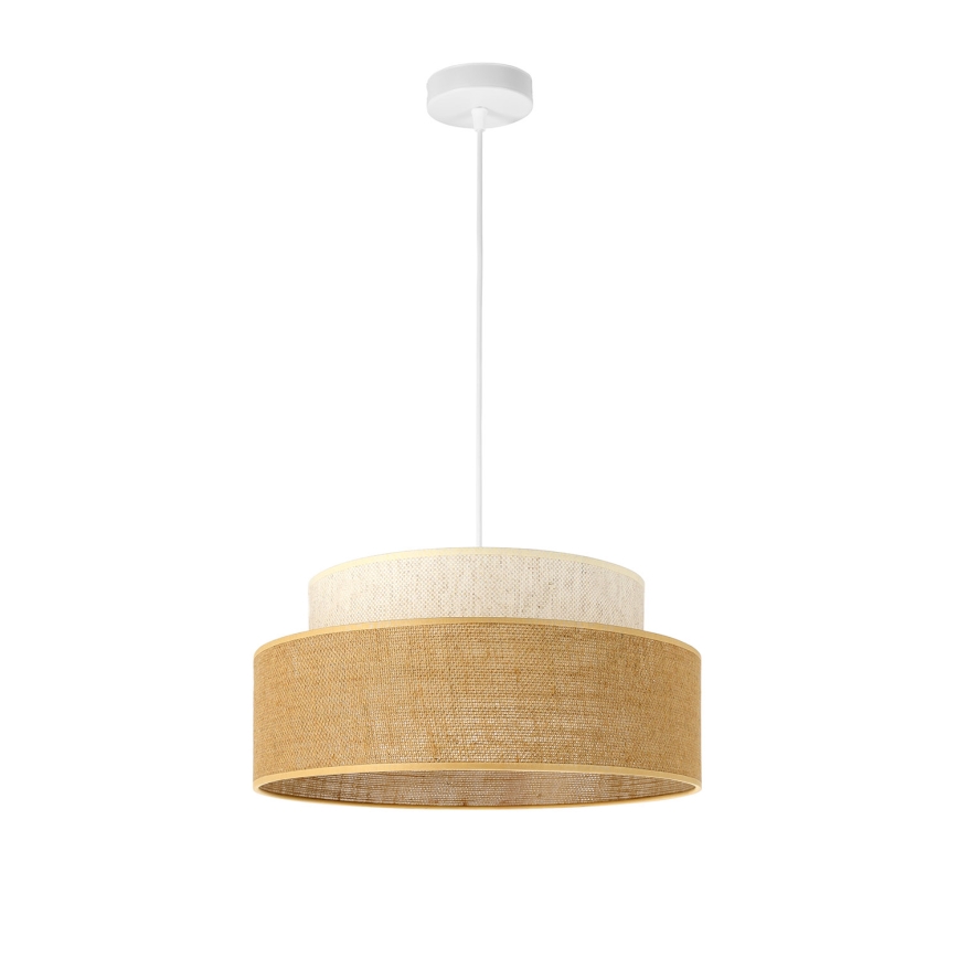 Lampadario a sospensione con filo BOHO 1xE27/60W/230V diametro 40 cm color crema/beige