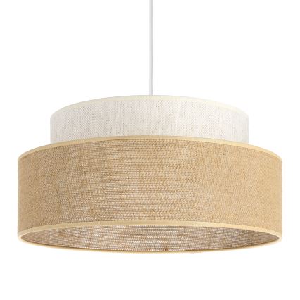 Lampadario a sospensione con filo BOHO 1xE27/60W/230V diametro 40 cm color crema/beige
