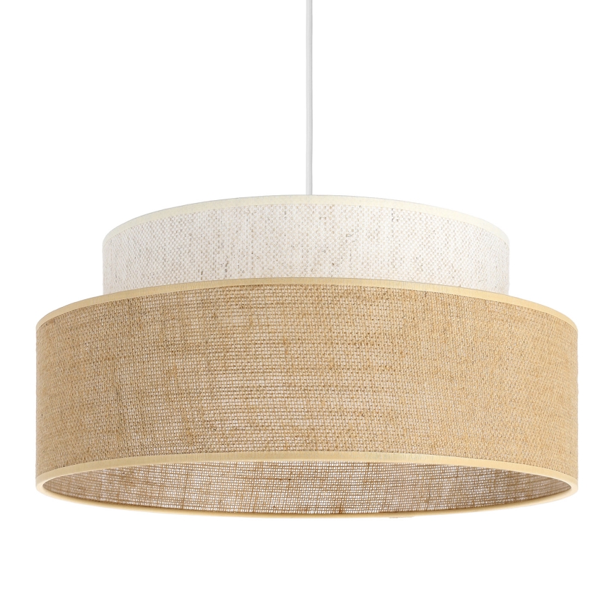 Lampadario a sospensione con filo BOHO 1xE27/60W/230V diametro 40 cm color crema/beige