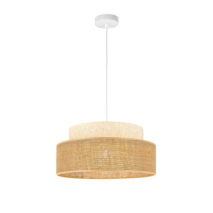 Lampadario a sospensione con filo BOHO 1xE27/60W/230V diametro 40 cm color crema/beige