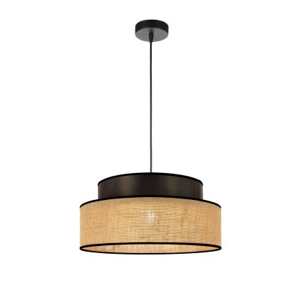 Lampadario a sospensione con filo BOHO 1xE27/60W/230V diametro 40 cm marrone/beige
