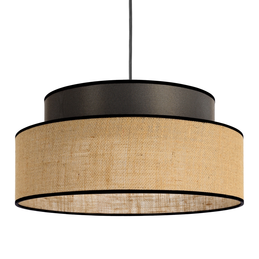 Lampadario a sospensione con filo BOHO 1xE27/60W/230V diametro 40 cm marrone/beige