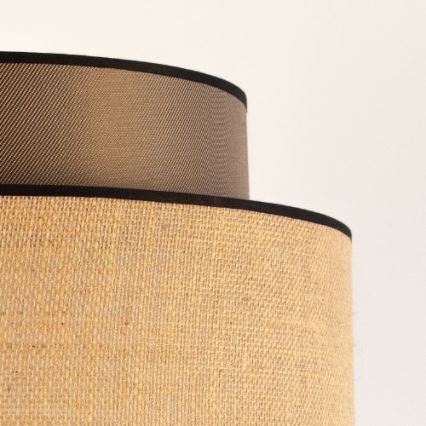 Lampadario a sospensione con filo BOHO 1xE27/60W/230V diametro 40 cm marrone/beige