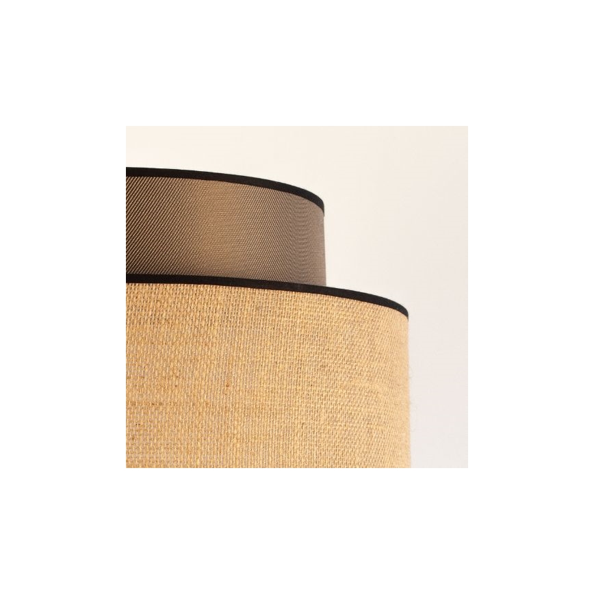 Lampadario a sospensione con filo BOHO 1xE27/60W/230V diametro 40 cm marrone/beige
