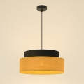 Lampadario a sospensione con filo BOHO 1xE27/60W/230V diametro 40 cm nero/beige
