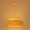 Lampadario a sospensione con filo BOHO 1xE27/60W/230V diametro 40 cm rattan