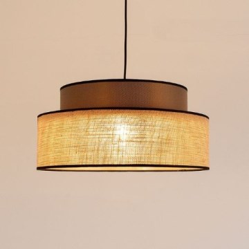Lampadario a sospensione con filo BOHO 1xE27/60W/230V marrone/beige