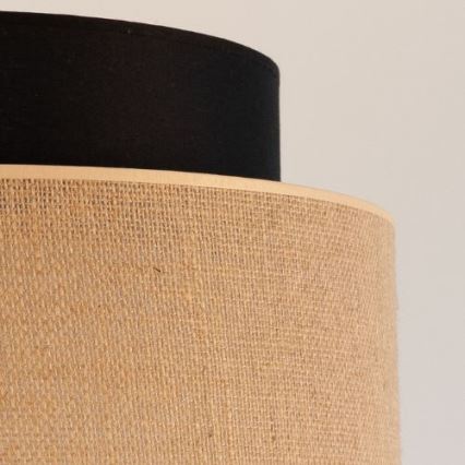Lampadario a sospensione con filo BOHO 1xE27/60W/230V nero/beige