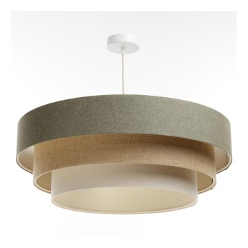 Lampadario a sospensione con filo BOHO TRINITI 1xE27/60W/230V grigio/beige/color crema