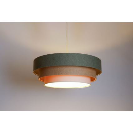 Lampadario a sospensione con filo BOHO TRINITI 1xE27/60W/230V grigio/beige/color crema