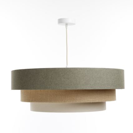 Lampadario a sospensione con filo BOHO TRINITI 1xE27/60W/230V grigio/beige/color crema