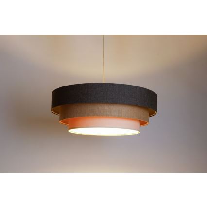 Lampadario a sospensione con filo BOHO TRINITI 1xE27/60W/230V grigio/beige/color crema