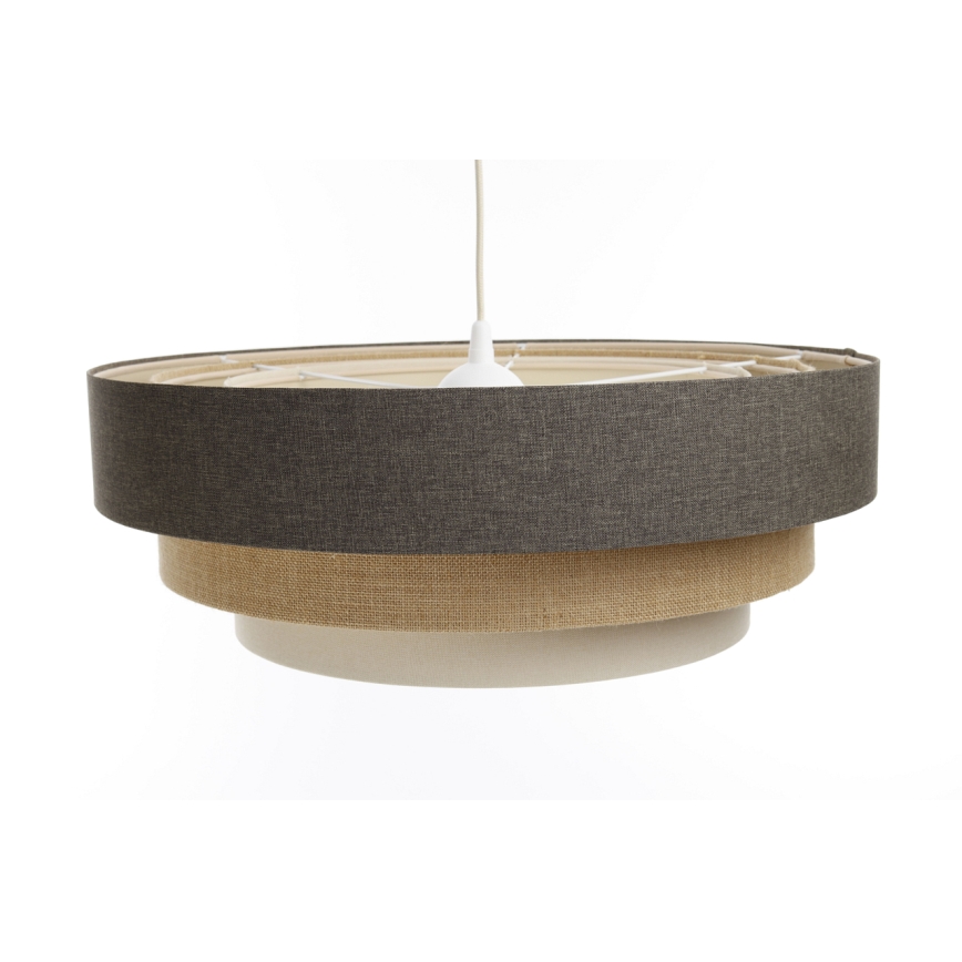 Lampadario a sospensione con filo BOHO TRINITI 1xE27/60W/230V grigio/beige/color crema