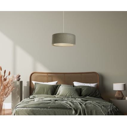 Lampadario a sospensione con filo BOHO TRINITI 1xE27/60W/230V grigio