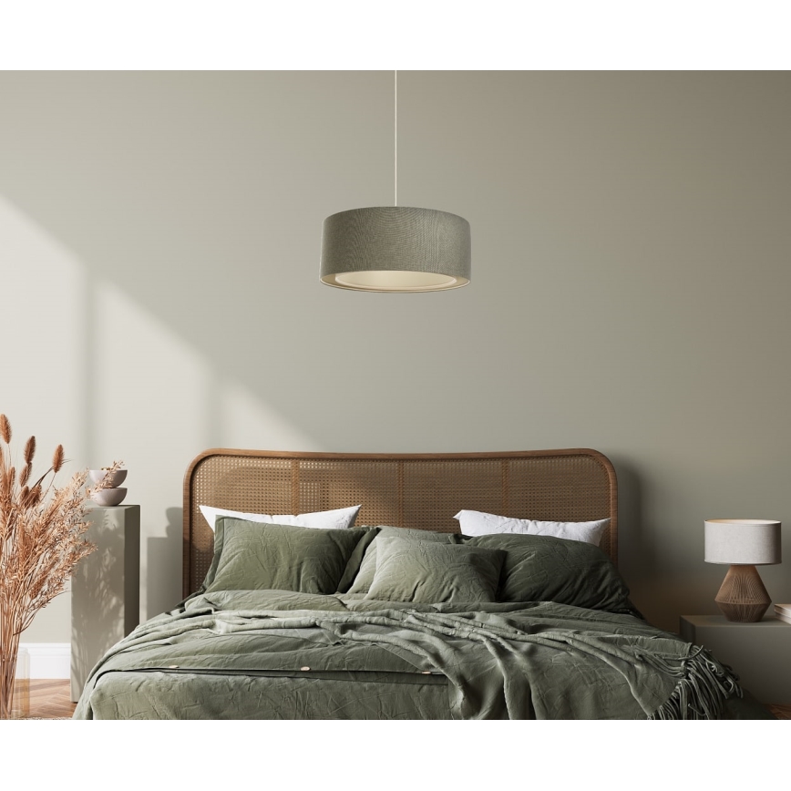 Lampadario a sospensione con filo BOHO TRINITI 1xE27/60W/230V grigio
