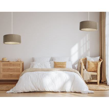 Lampadario a sospensione con filo BOHO TRINITI 1xE27/60W/230V marrone