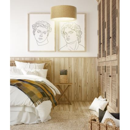 Lampadario a sospensione con filo BOHO TRINITI 1xE27/60W/230V marrone