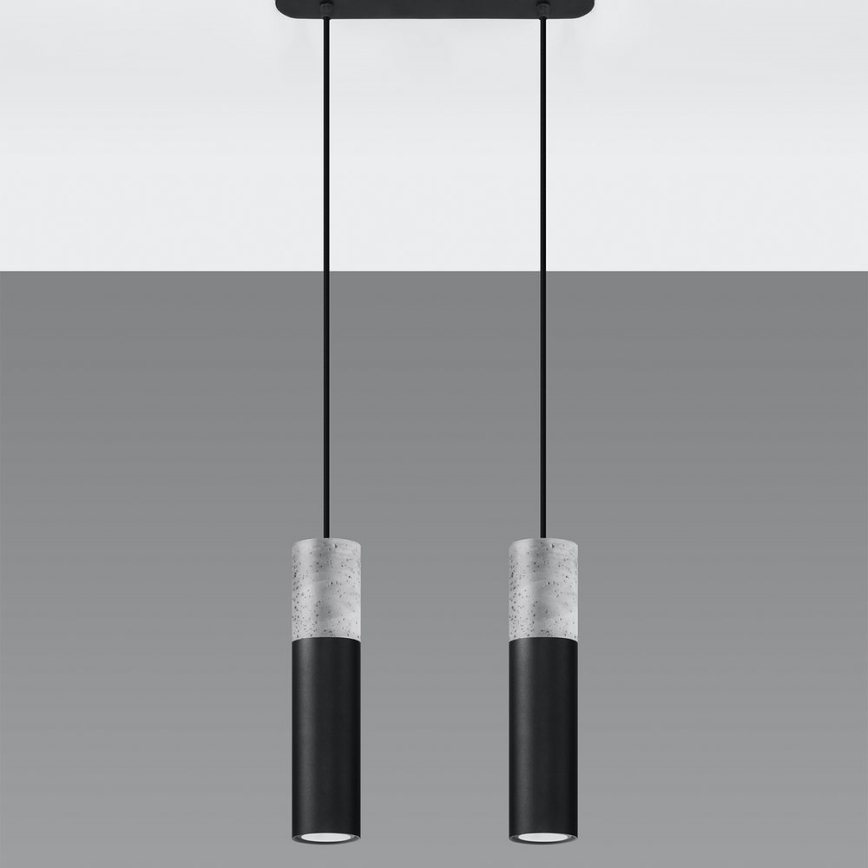 Lampadario a sospensione con filo BORGIO 2xGU10/40W/230V