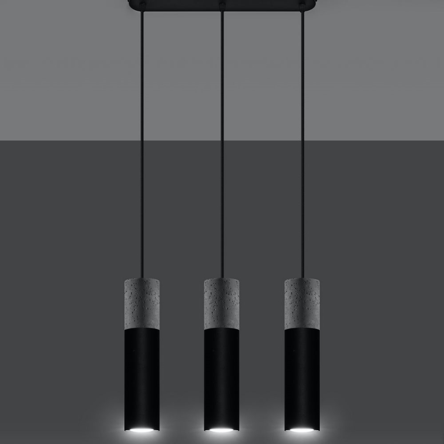 Lampadario a sospensione con filo BORGIO 3xGU10/40W/230V