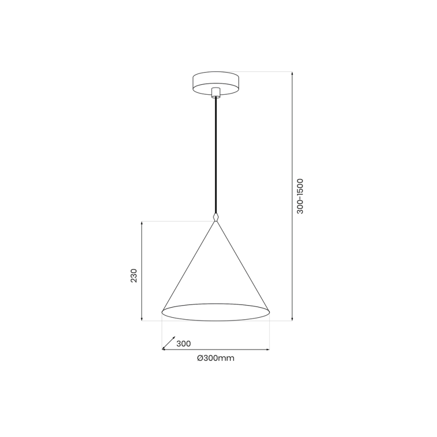 Lampadario a sospensione con filo BOSCO 1xE27/15W/230V marrone