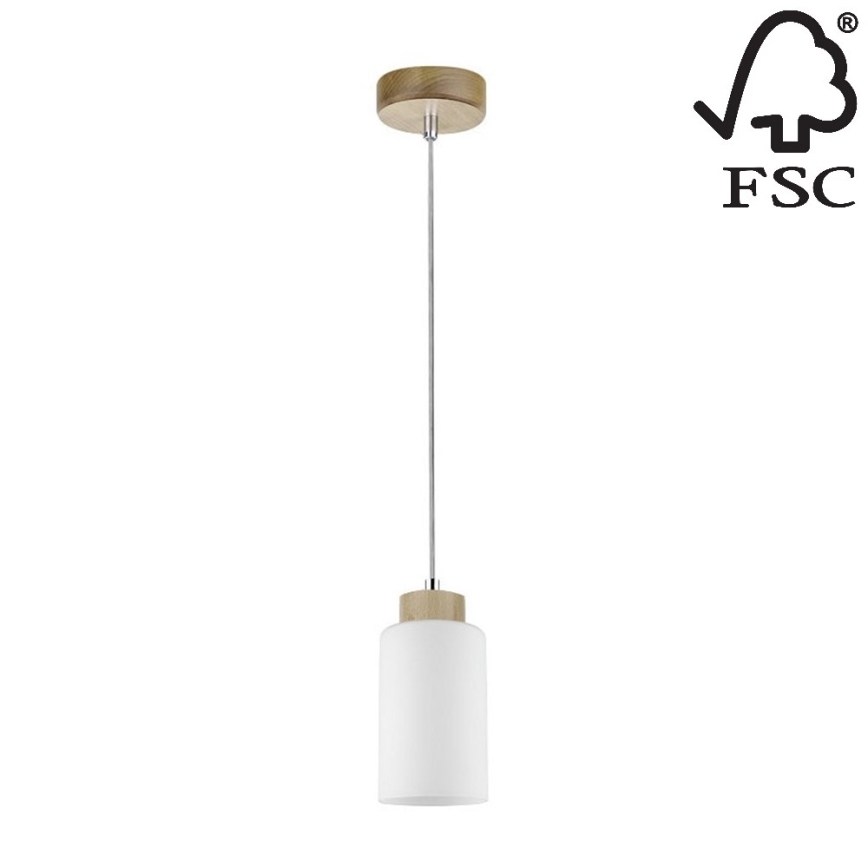 Lampadario a sospensione con filo BOSCO 1xE27/60W/230V - certificato FSC