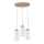 Lampadario a sospensione con filo BOSCO 3xE27/60W/230V quercia