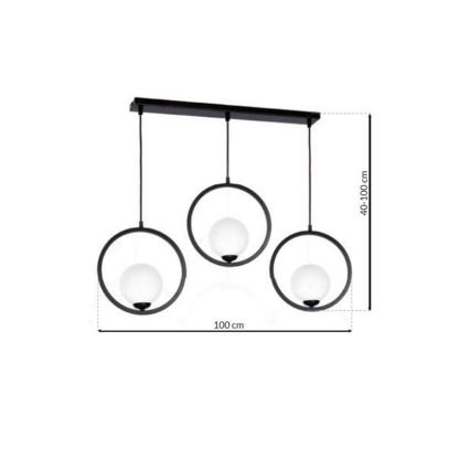Lampadario a sospensione con filo BOSTON 3xE14/40W/230V