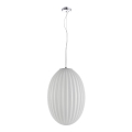 Lampadario a sospensione con filo BRAGA 1xE27/60W/230V bianco