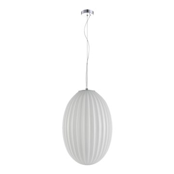 Lampadario a sospensione con filo BRAGA 1xE27/60W/230V bianco