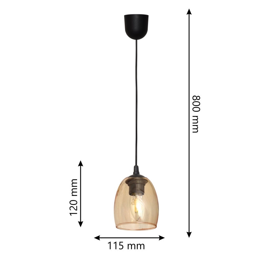 Lampadario a sospensione con filo BRILLANT 1xE27/15W/230V beige
