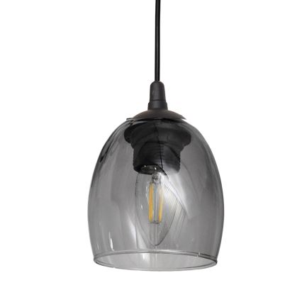 Lampadario a sospensione con filo BRILLANT 1xE27/15W/230V grigio