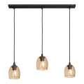 Lampadario a sospensione con filo BRILLANT 3xE27/15W/230V beige