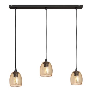 Lampadario a sospensione con filo BRILLANT 3xE27/15W/230V beige